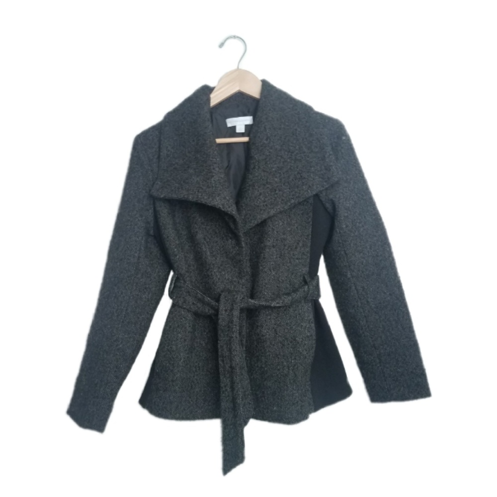 New York and Company Belted Wool Coat